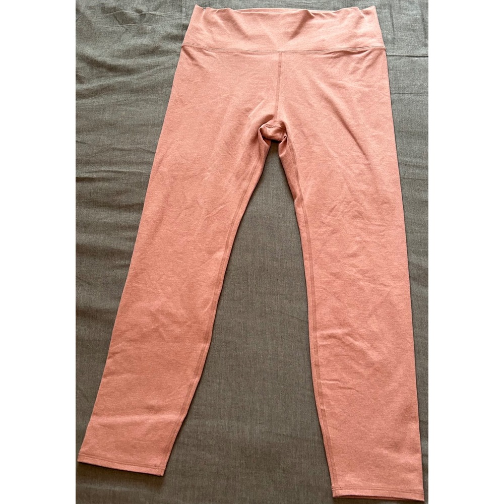 Vuori Performance Leggings Womens XL Terracotta Pink High Rise 7/8 Zip Pocket